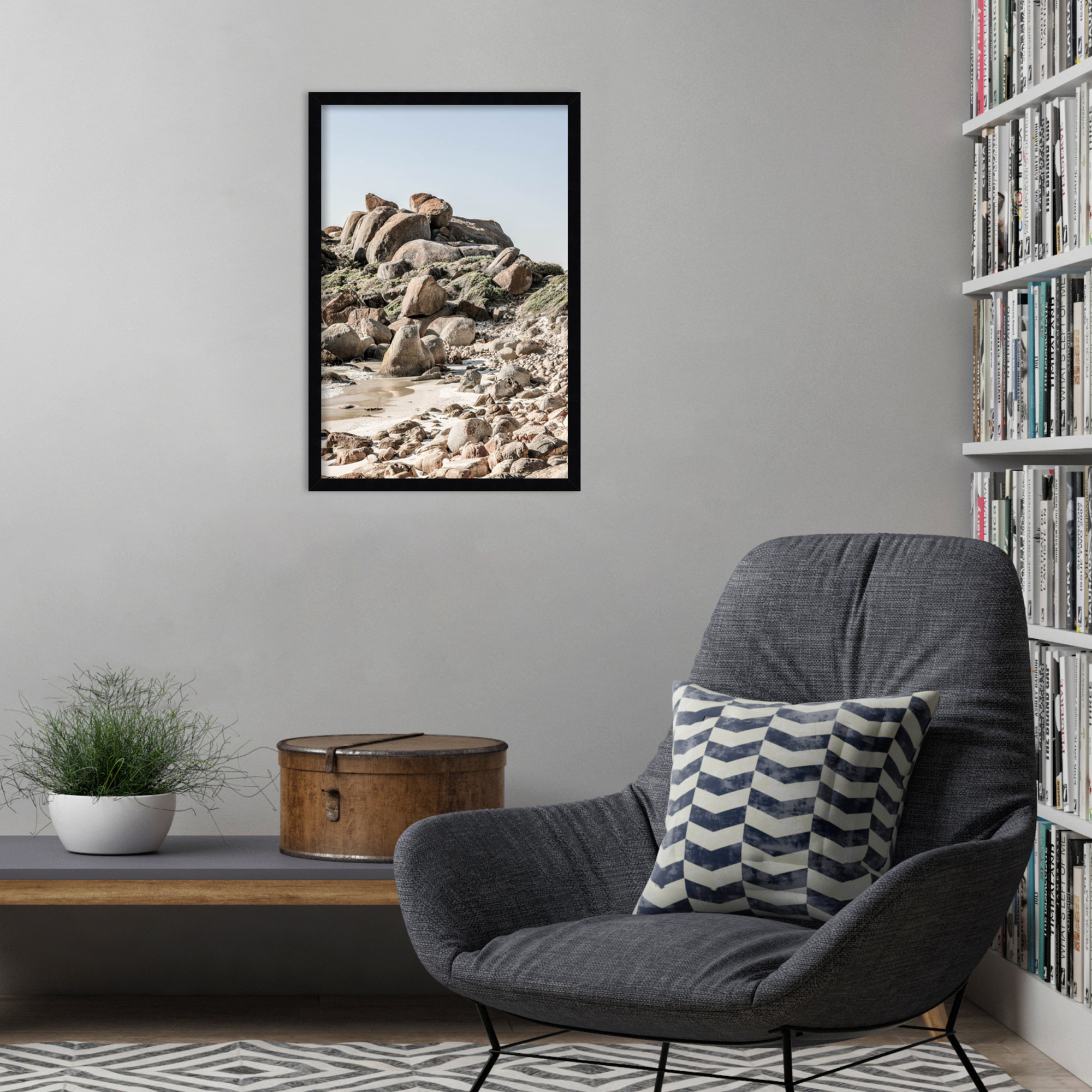 Boulder Beach No 2 by Shot by Clint Wood Framed Wall Art Print, Black, 25" H x 17" W