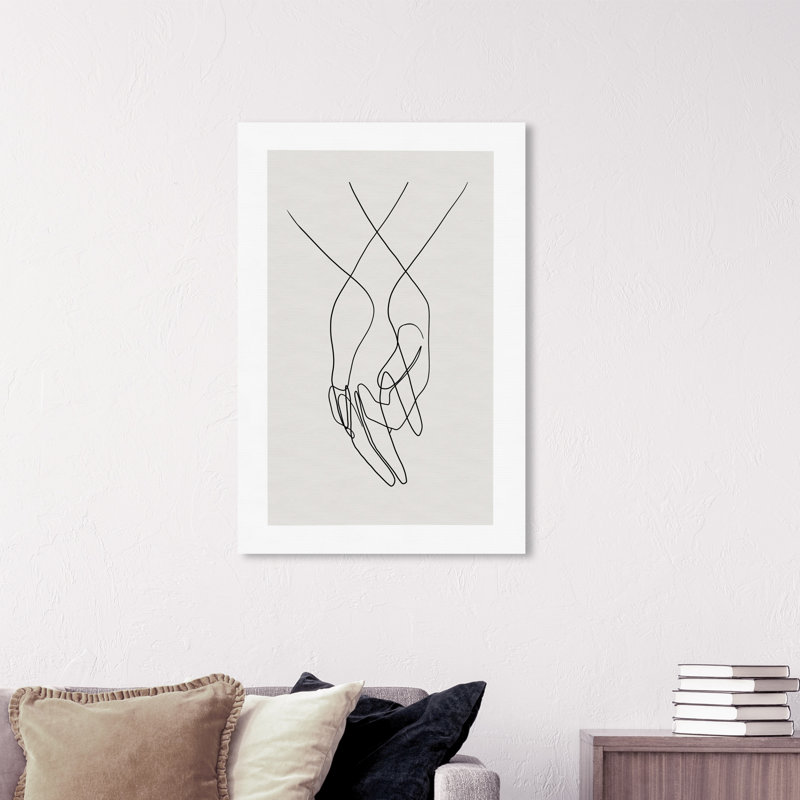 «Hands Shapes», impression sur toile, Toile tendue, H 36 po x l 24 po, Sans cadre
