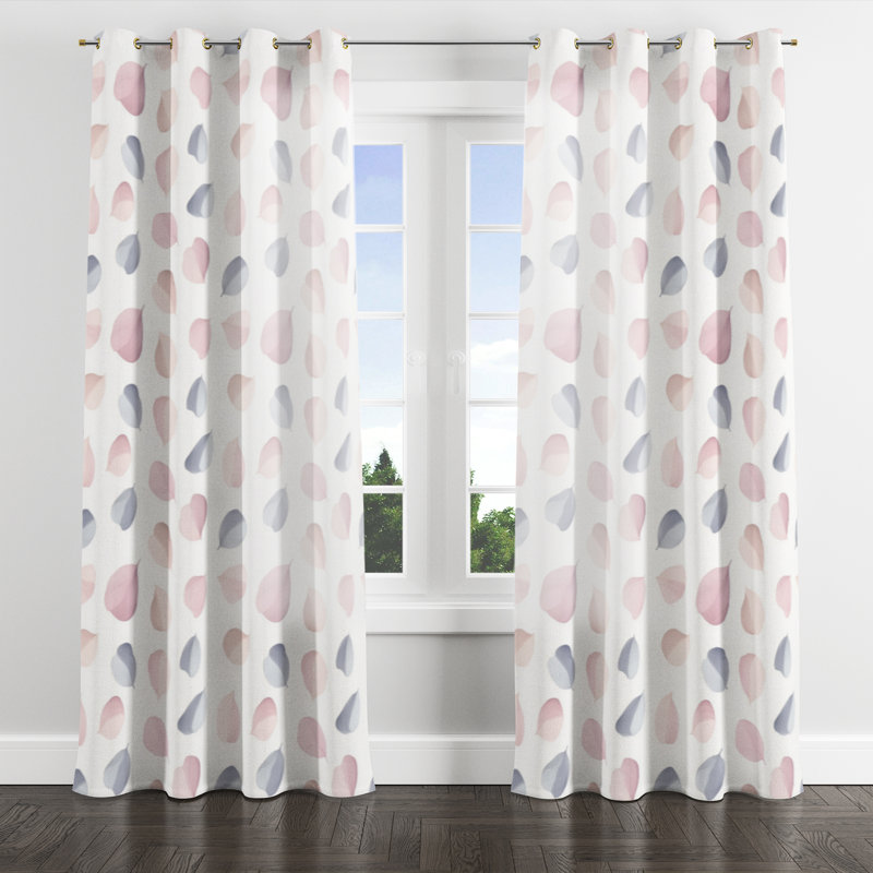 Rideaux obscurcissant Abstract Room - Rideau à œillets Boho, L 52 po x L 120 po, Gold Grommets