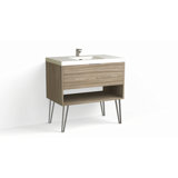 Modo 36" W Freestanding Single Bathroom Vanity with Dawson Leg