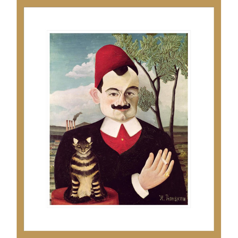Portrait de Pierre Loti (1850-1923) par Henri Rousseau, impression giclée encadrée, H 20,68 po x l 17,75 po