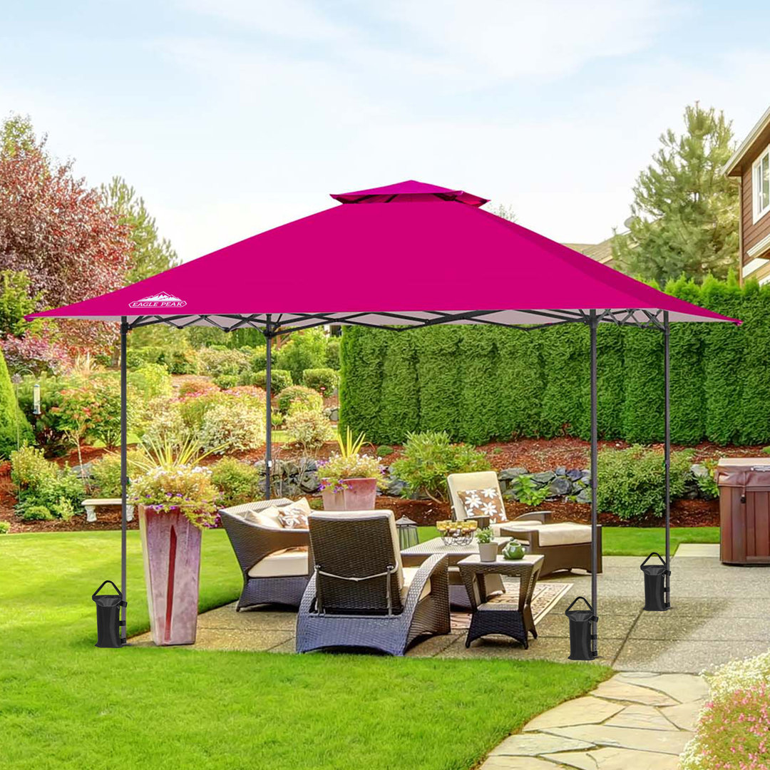 Pop Up Canopies 13 Ft. W x 13 Ft. D Steel Outdoor Straight Leg Canopy EAGLE PEAK Roof 