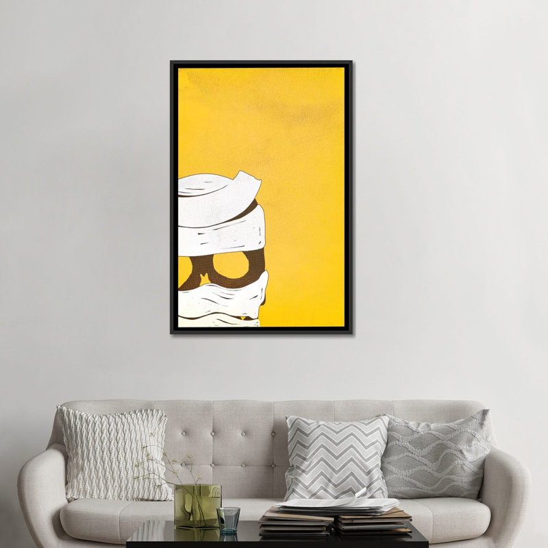 Papier hygiénique tout au-dessus de votre tête, impression sur toile tendue, H 48 po x l 32 po x P 1,5 po, Pas de tapis