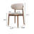 Mid-Century Solid Wood Beige Upholstered Dining Chairs, No Assembly Required Accent Chairs For Dining Room (Set of 2)-996533198-991891248