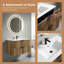 Meuble-lavabo mural 36 po avec lavabo intégré en céramique, tiroirs à fermeture en douceur, conception à suspension peu encombrante