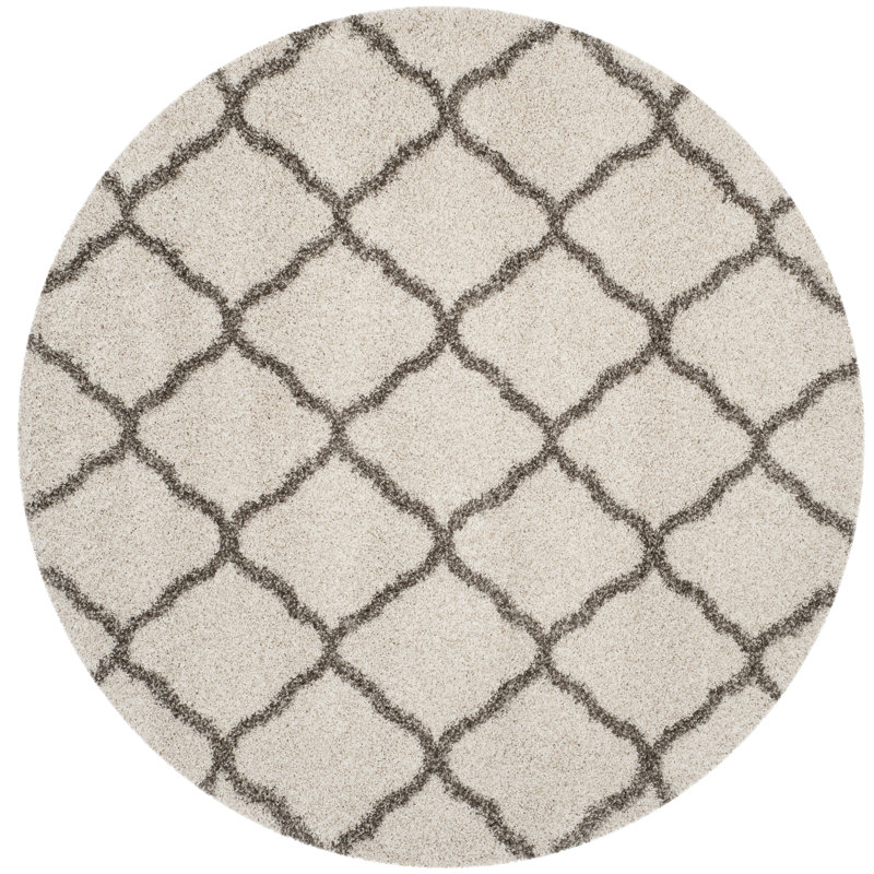 Darrol Hudson Shag Performance Geometric Rug, Round 7'