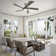 52" 5-Blade LED Ceiling Fan with Dimmable Light and Remote