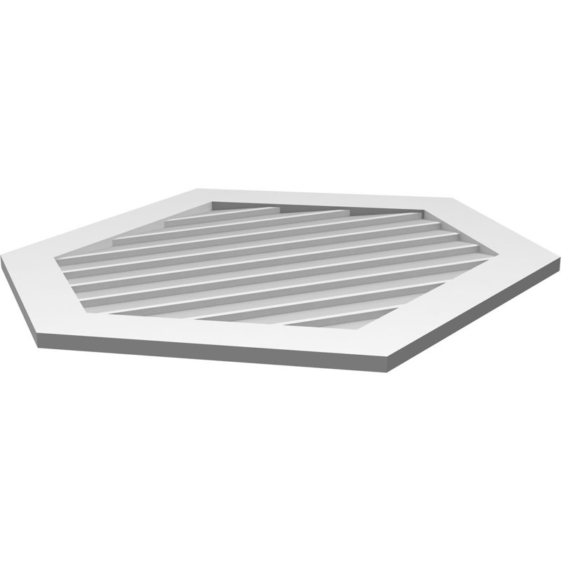 Ventilé vertical à pignon vertical 7/12 po, H 36 po x l 36 po x P 1 po
