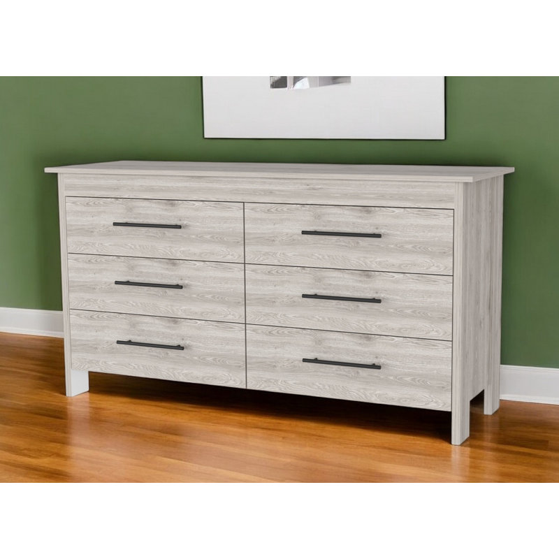 Commode double 32 po Uryah, Gris clair
