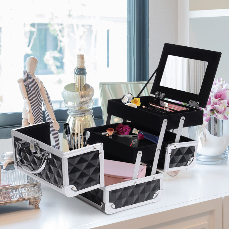 Organisateur de cosmétiques Pro, Noir