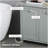 HOMCOM Tilt-Out Laundry Sorter Cabinet, Bathroom Storage Organizer with Two-Compartment Tilt-Out Hamper, Gray-1880044601