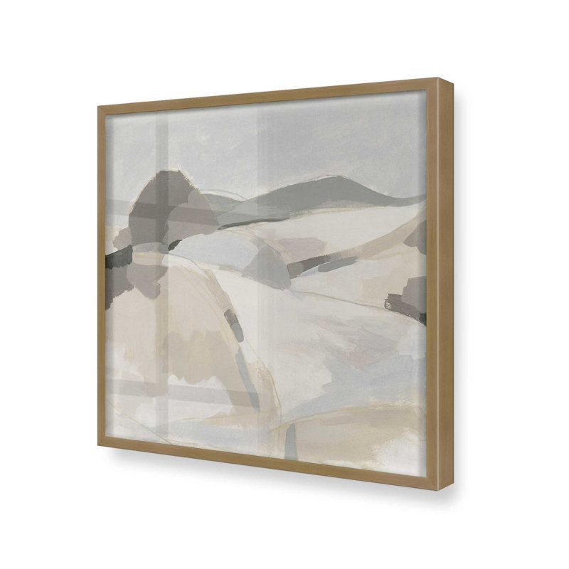 Muted Landscape Layers I Canvas Print, 13.75" H x 13.75" W, Brushed Gold