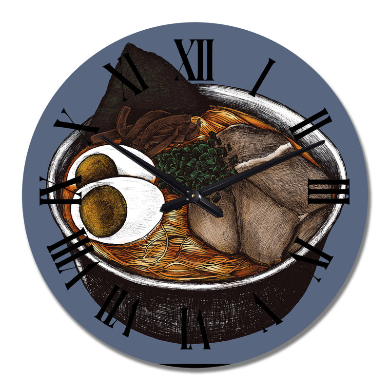 Horloge murale brune Ramen, Moyen