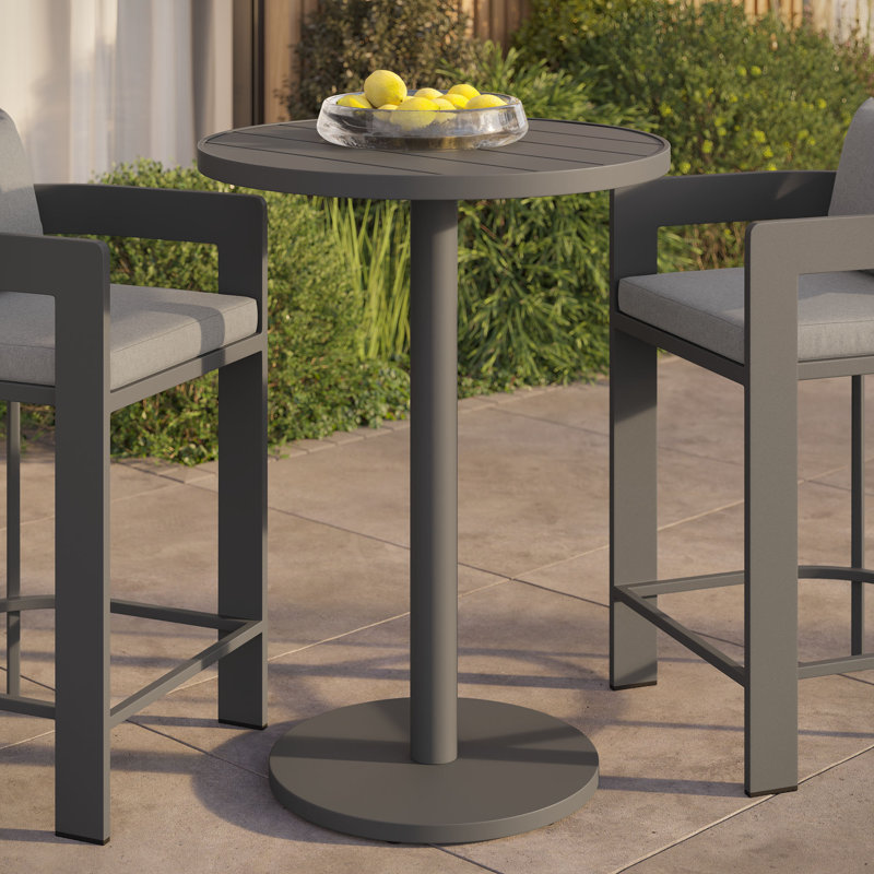 Table de bar ronde en aluminium Belwood