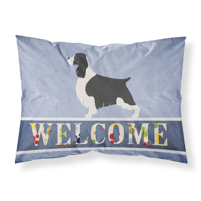 Taie d’oreiller welcome, Épagneul Springer anglais