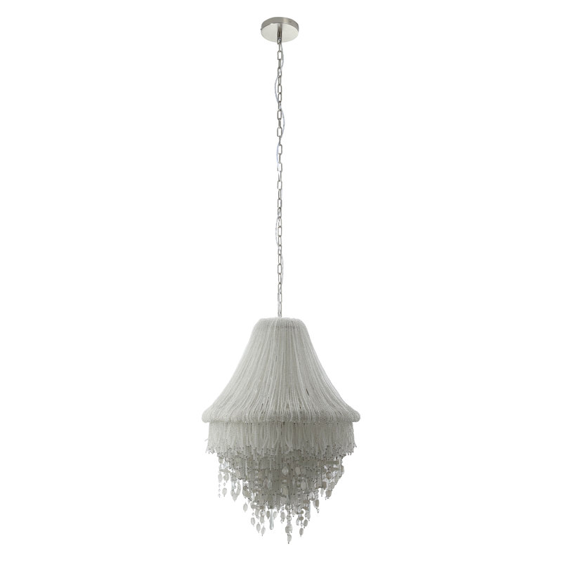Metropolitan Crystal Reign - Luminaire suspendu avec perles en verre, 5, 26" H x 25" W x 25" D