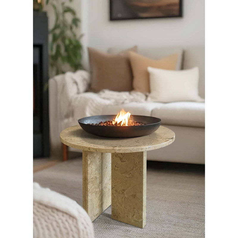 table basse en marbre, petite table, table de salon, pierre, Jaune