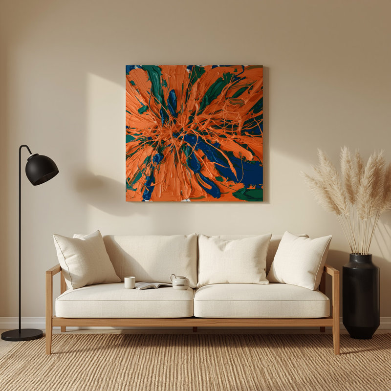 Art mural en métal Neo Expressionism 55, H 144 po x l 144 po x P 0,05 po