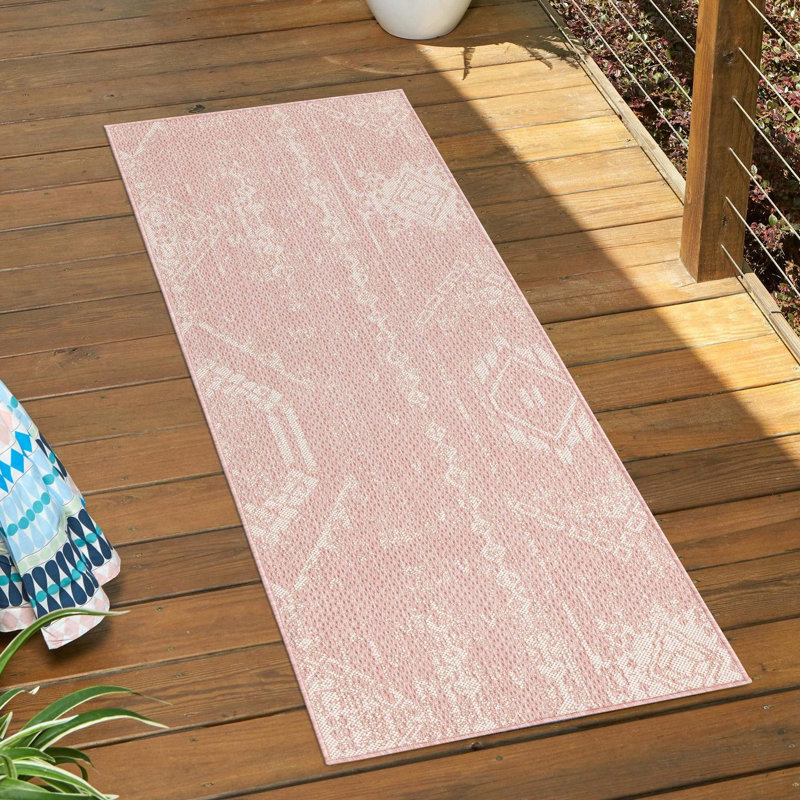 Bomer Geometric Indoor / Outdoor Rug, Runner 2' x 6'