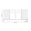 Buffet en bois manufacturé Modern White-2006749504