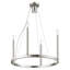 Lustre en roue de chariot à 4 lumières de style bougie Gus-23031662