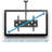 Black Multi Screen Ceiling Mount for Holds up to 350 lbs