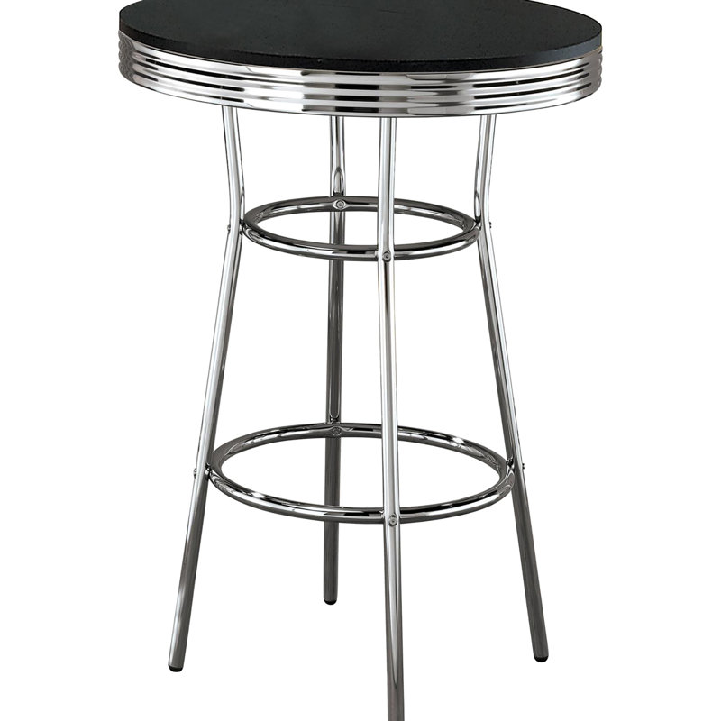 Bar contemporain noir et table pour la décoration de la salle à manger