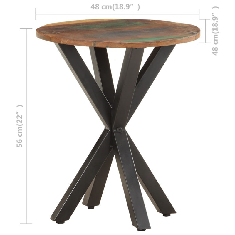 Adosinda Solid Wood End Table with Storage, 22" H x 26.8" W x 26.8" L, Mango Wood