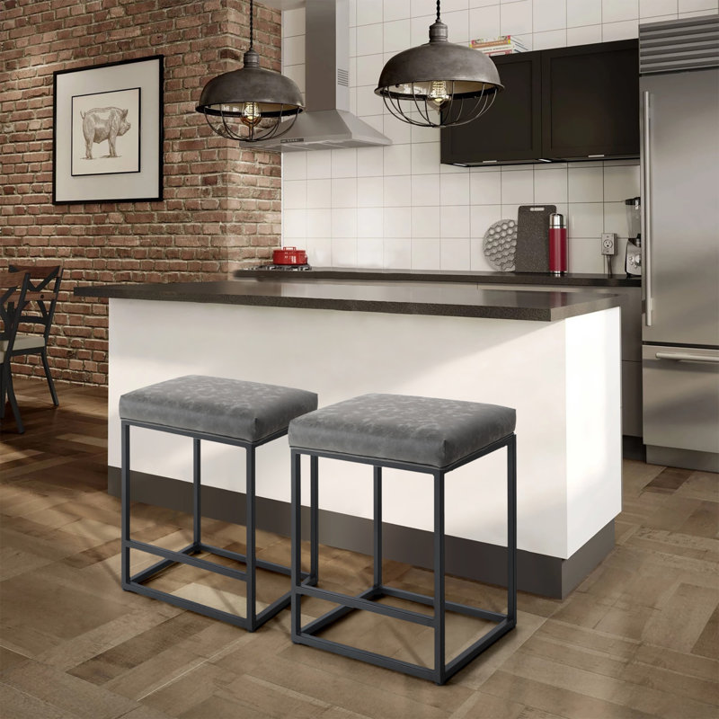 Tabourets 24 po Jadwiga, gris, Tabouret de comptoir (siège d'une hauteur de 24 p, 2