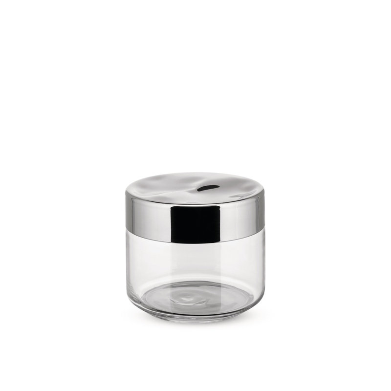 Small Clear Glass Jar with Stainless Steel Lid