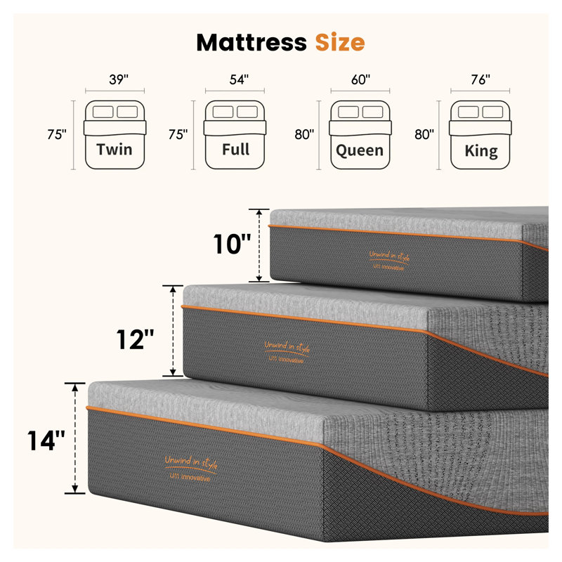 Matelas en mousse à mémoire de forme de 10 pouces avec infusion de thé vert Wayfair Sleep