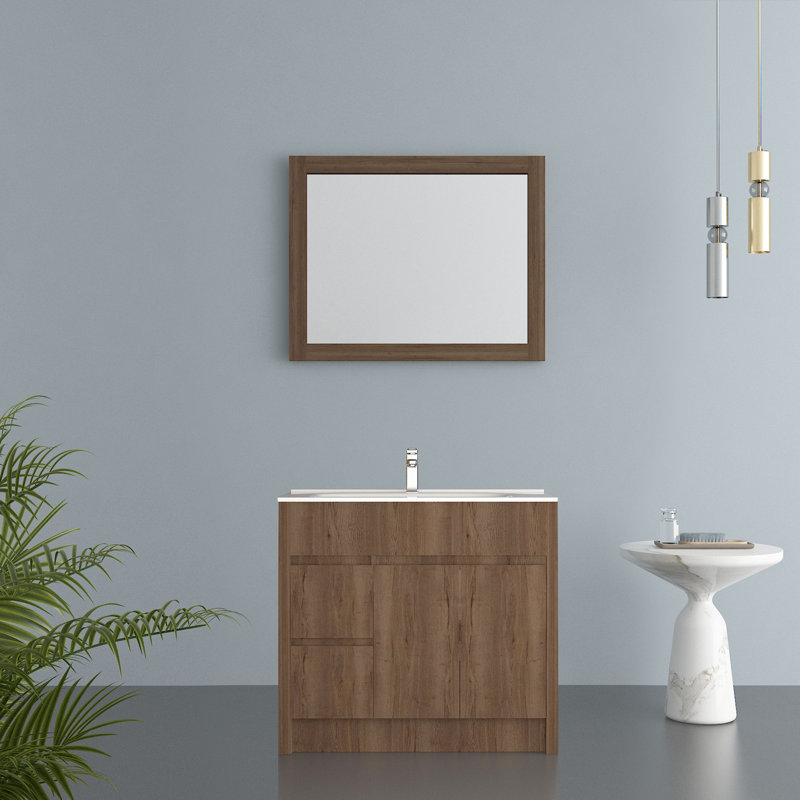 Miroir Gemma 48, 28,37 po x 35,37 po, Chêne givré