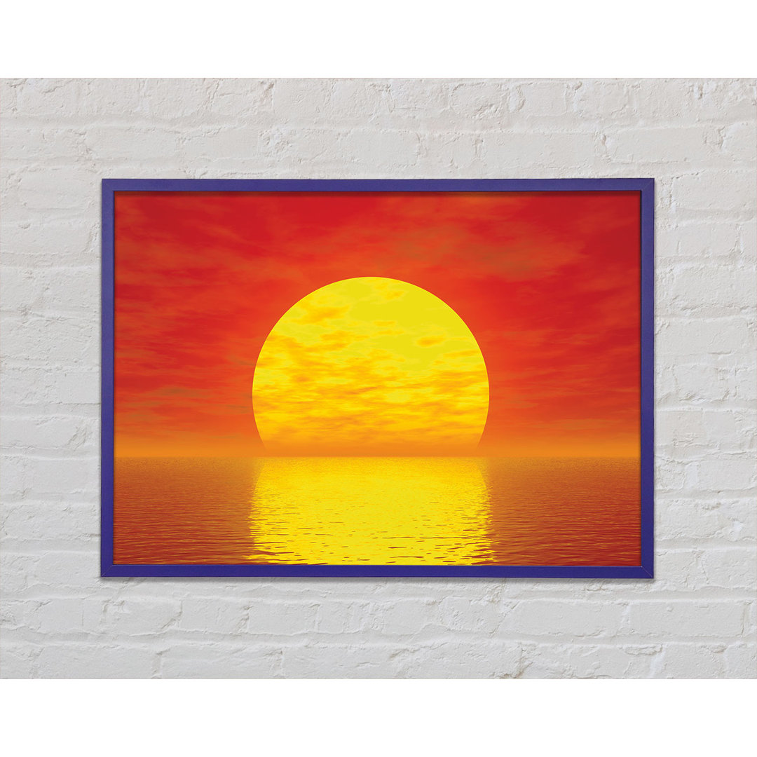 Glorious Orange Sunset - Einzelner Bilderrahmen Kunstdrucke