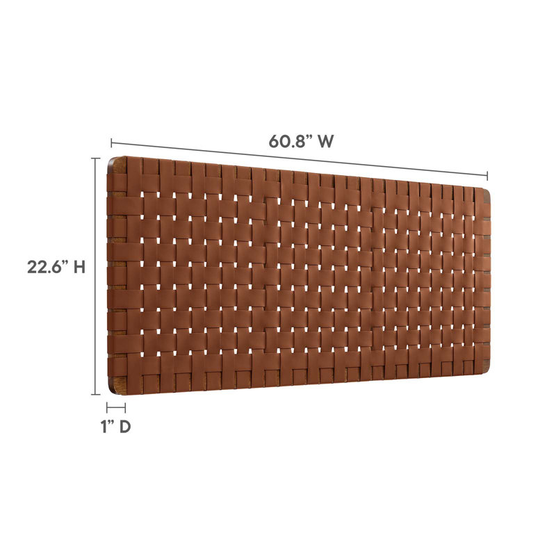 Modway Sparta Solid Wood Headboard, Queen, Brown