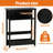 Narrow Side Table with Storage Shelf and Magazine Rack Slim Nightstand for Small Spaces Bathroom Bedside Table-816399868