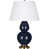 Midnight Blue Glazed Ceramic/Antique Brass selected