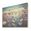 «Purple Morning Glory», champ de fleurs, art mural en bois sur bois de pin naturel-101405588
