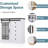 Bar Storage Cabinet With Sliding Door And 5 Drawers,Adjustable Shelves & LED Lights(Set Of 2)