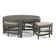 Table basse en rotin avec bancs Raffles