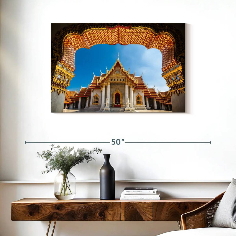 Visiting The Marble Temple, 24" H x 36" W