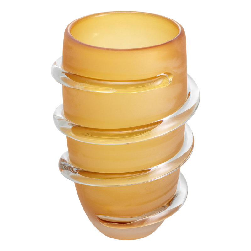 Vase Eliano Frosted Amber, Overall height- 11.22"