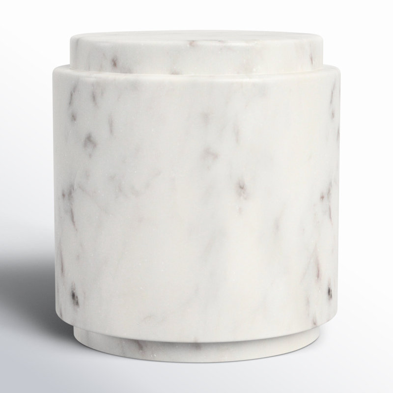 Marble Jar, 5" H x 4.8" W x 4.8" D