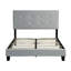 Structure de lit plateforme tapissier de style moderne en gris, avec tête de lit, support à lattes de bois, sommier, assemblage facile, sans sommier stable à assembler, ressort, limite de poids de 600 lb