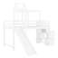 Lit mezzanine simple avec tente et tour-1354145663