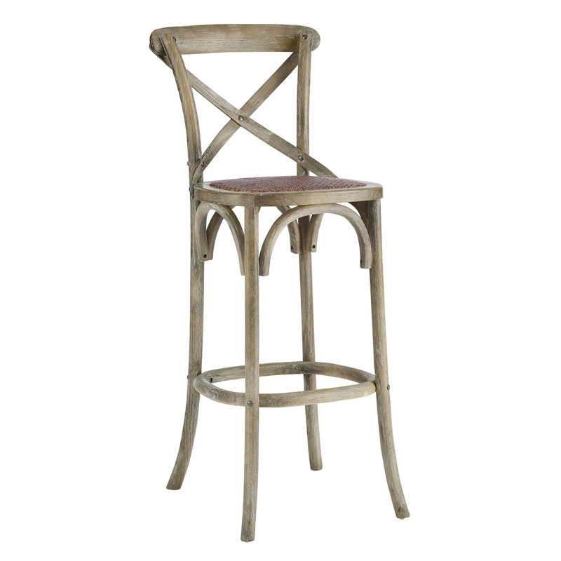Modway Gear Stool, Bar Stool (30" Seat Height), Gray