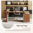 70.87"Minimalist Brown Rectangular Office Desk-1450839654