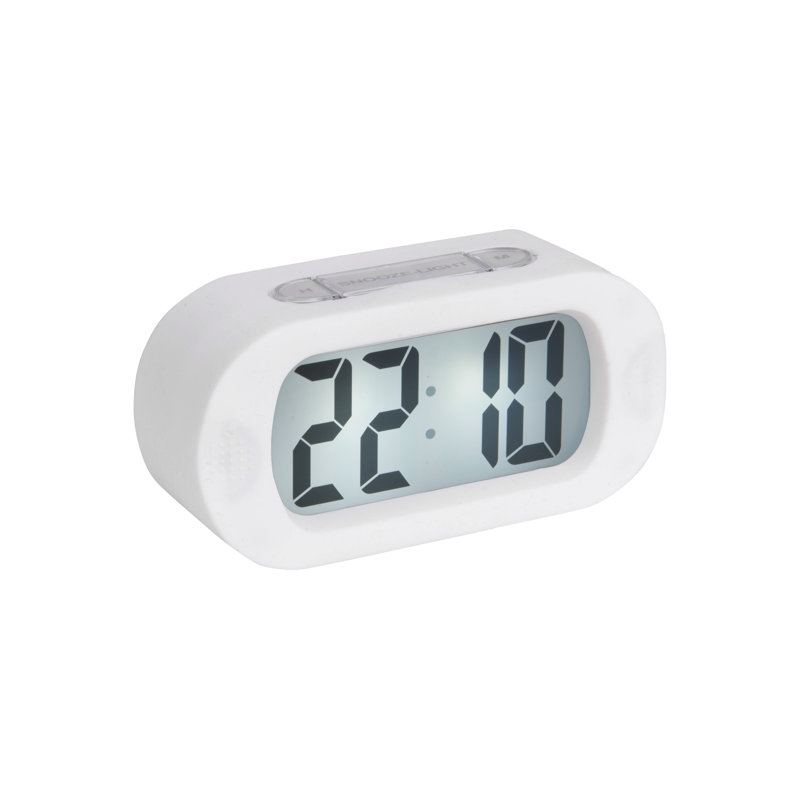 Gummy Digital Electric Alarm Tabletop Clock, White