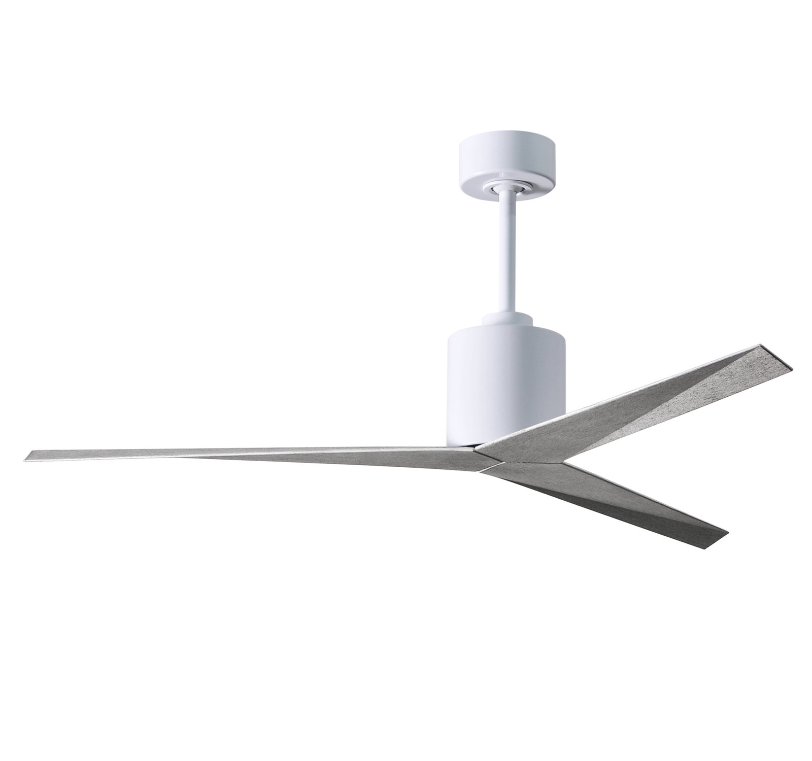 56'' 3 Blade Ceiling Fan, Gloss White, Barn Wood Tone
