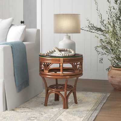 Prespa Glass Top End Table