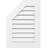 Half Octagon Top Left Surface Mount Functional, Standard Frame PVC Gable Vent-43319268